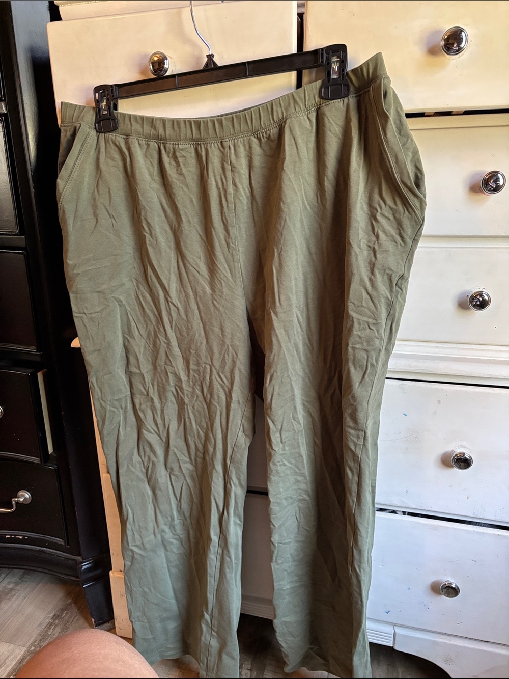 Catherines Olive Green Women's Pull-On Chinos